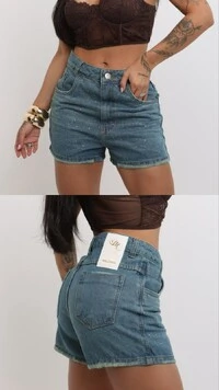 Shorts Jeans com brilho Melinda 3027315