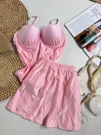 Conjunto Maiô E Saia Paris 03043