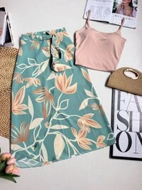 Saia Envelope Verde/Bege Maressa