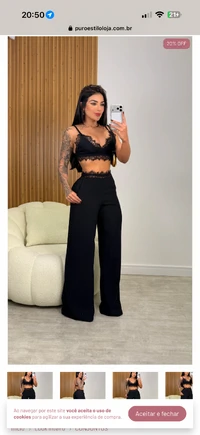 Conjunto Rendado Glamour