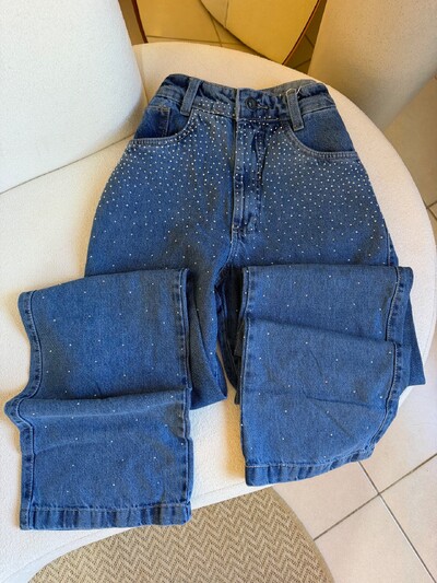 Foto Calça Widleg Com Brilho 7814