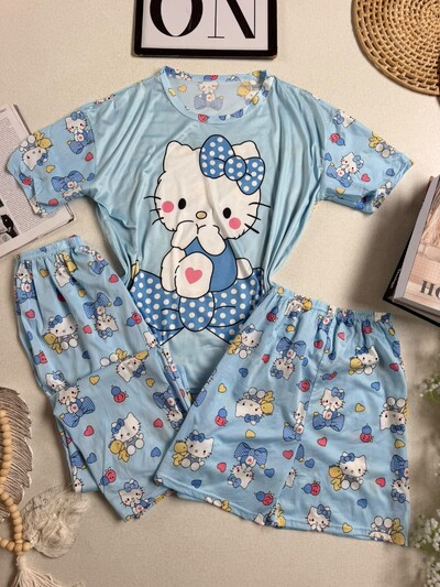 Foto Pijama Hello Kit Azul