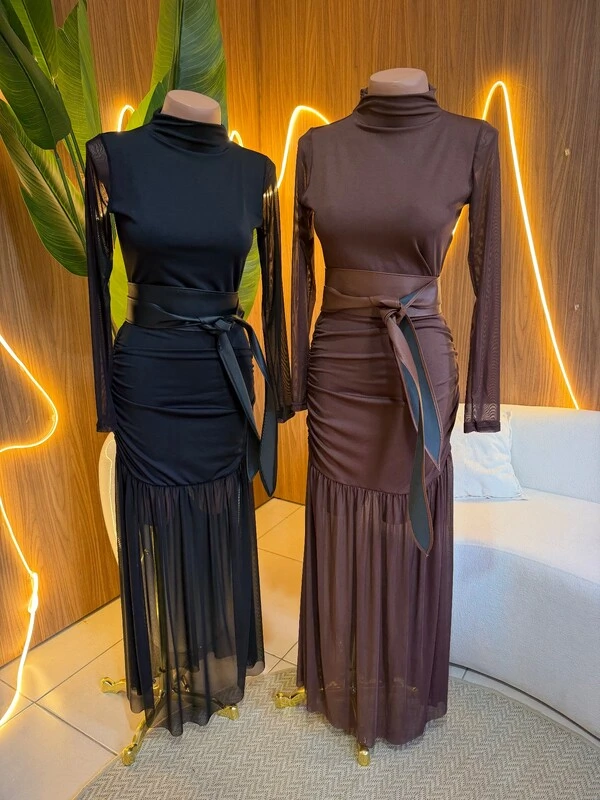 Vestido Longo Tule Melissa