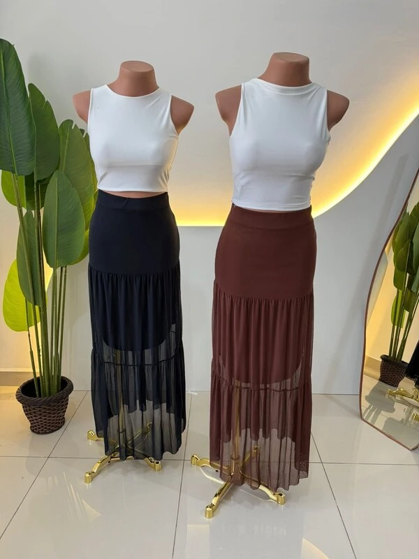 Saia Longa em Tule 000201