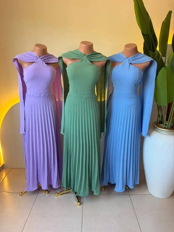 Vestido Plissado Romana 000146