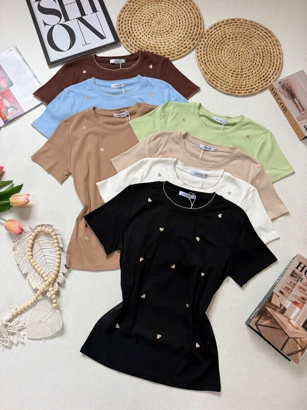Blusinha Coração Bordada