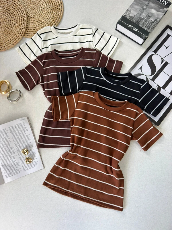 Blusa Canelada Listrada 000412
