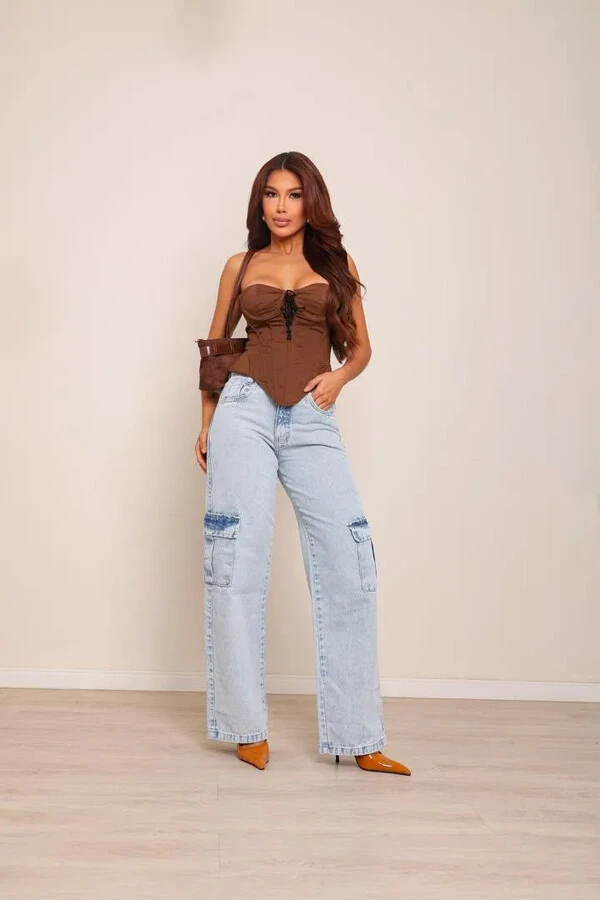 Calça Wid Leg Cargo 08.315.