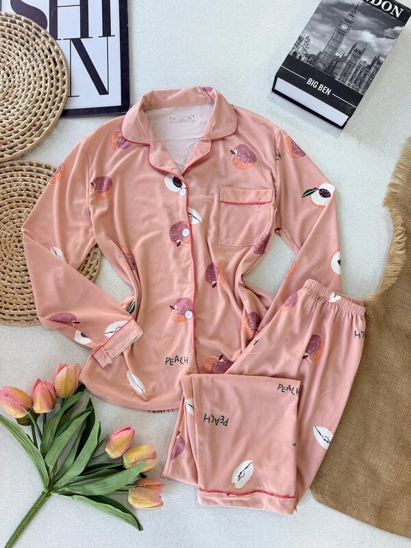 Pijama Estampado Rosa 000530