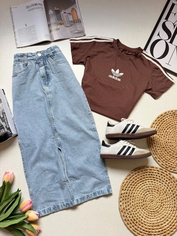 Saia Midi Jeans Clara 08074