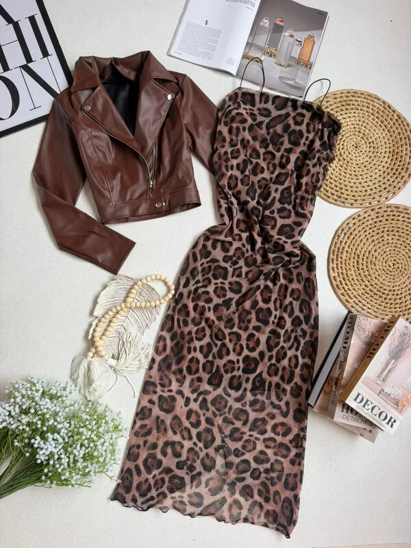 Vestido Tule Animal Print