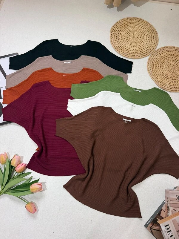 Blusa Tricot Morcego Curta