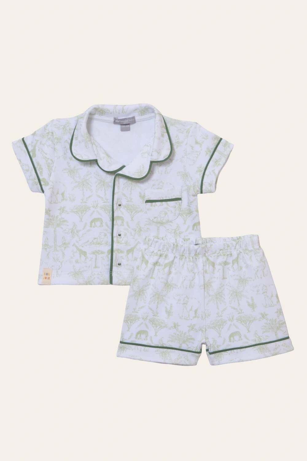 FotoPijama Toile du Jouy Algodão Egípcio Verde