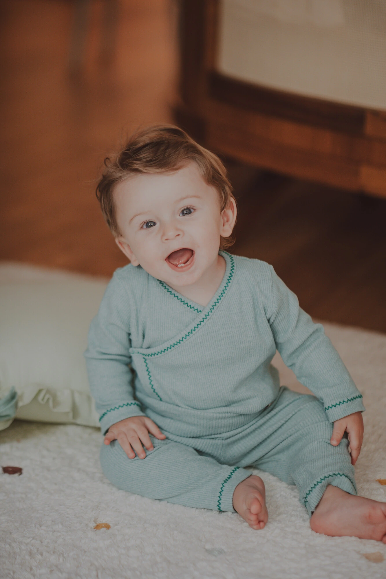 FotoConjunto Kimono Canelado Verde