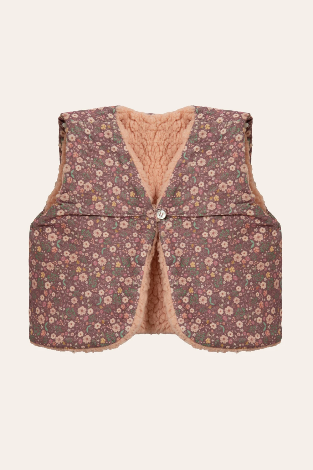 FotoColete Veludinho Floral Dream Colorido com Vinho