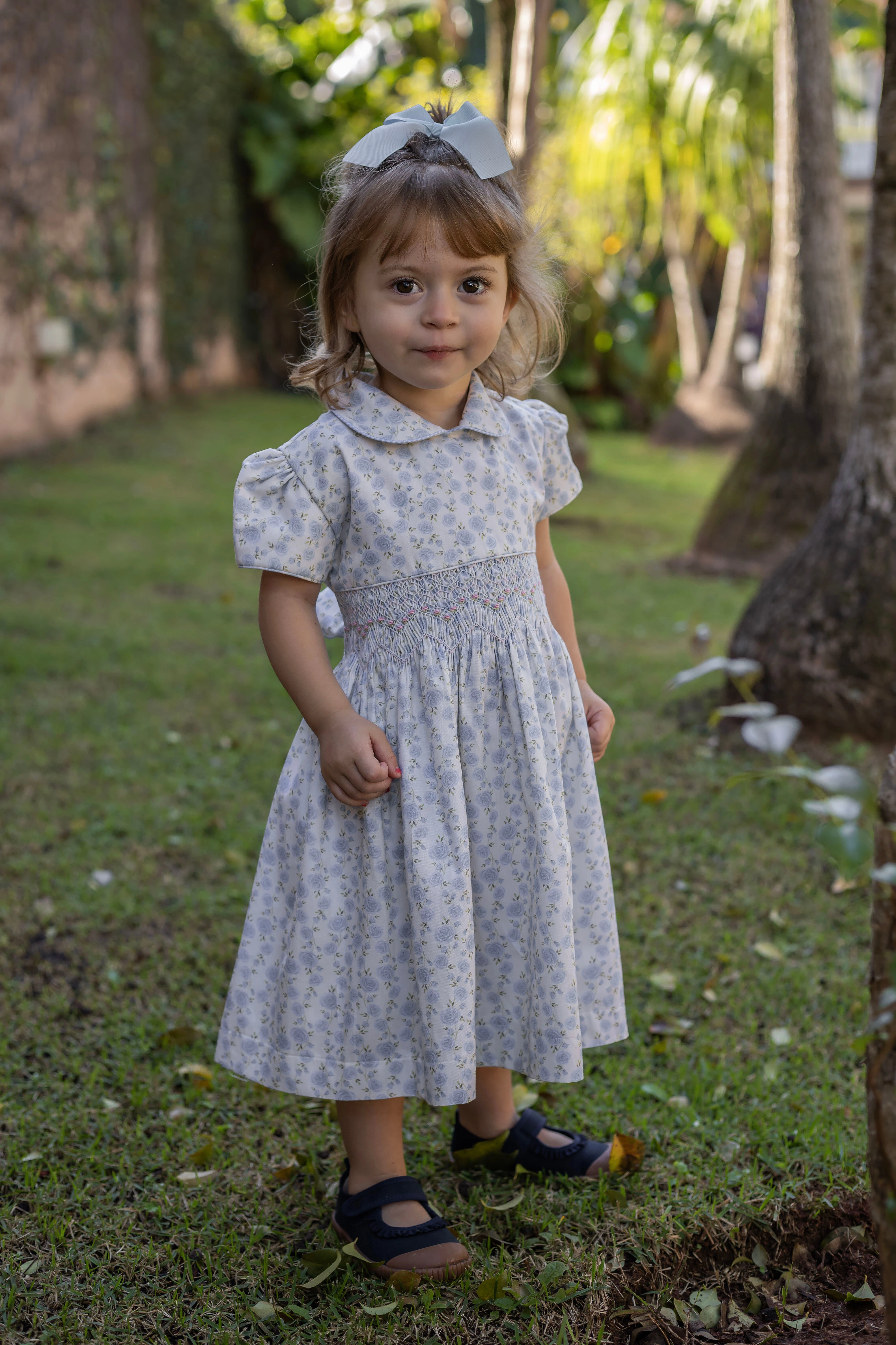 Foto Vestido Eliza Rosas Azul