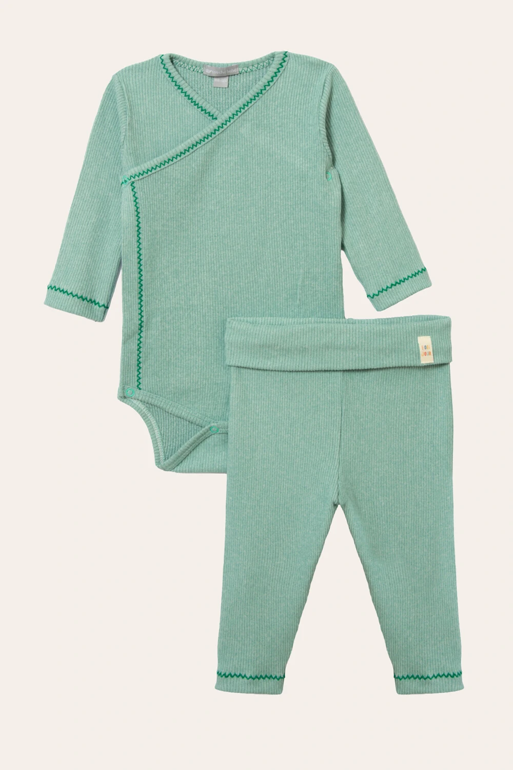 FotoConjunto Kimono Canelado Verde