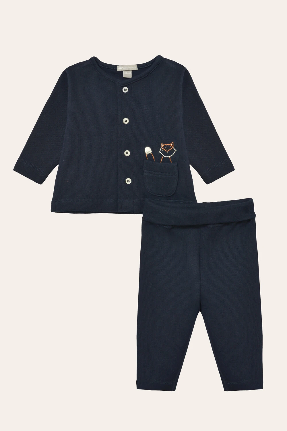 FotoConjunto Bolsinho Tricotil Raposa Azul marinho