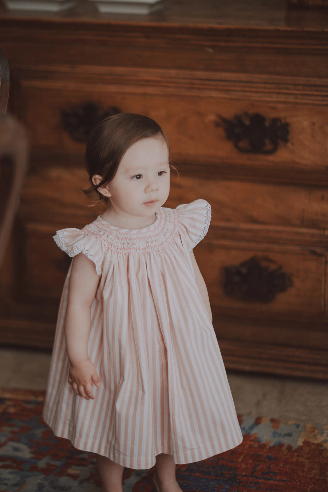 FotoVestido Isabel Listrado Rosa