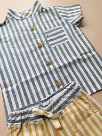 Camisa Lucas Listrinha Azul Jeans