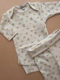 Conjunto Algodão Egípcio Limão Off White Mostarda