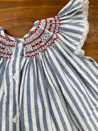 Vestido Isabel Listrado Azul Jeans