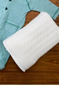 Manta mousse Lã Colo Branco