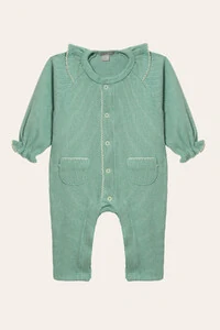 Macacão Canelado Babadinho Verde