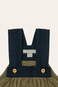 Jardineira Guga Sarja Verde Musgo Marinho