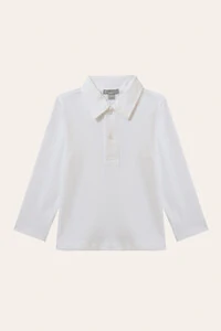 Camiseta Polo Manga Longa Pima Branco