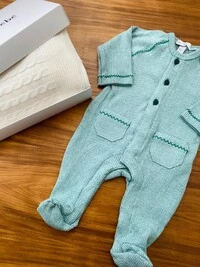 Macacão Canelado Raglan Verde