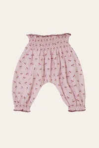 Calça Gaze Cereja Rosa Vinho