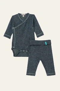 Conjunto Kimono Canelado Azul Marinho