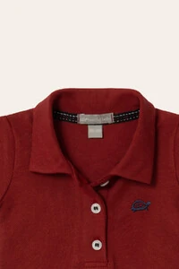 Camiseta Polo Piquet Manga Curta Vinho