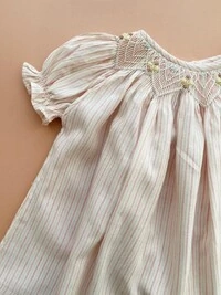 Vestido Isabela Listra Pastel Rosa