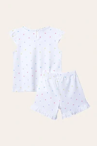 Pijama Curto Poá Pima Colorido