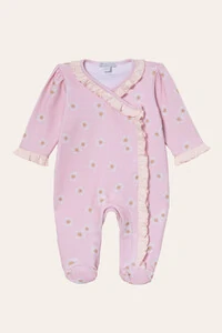 Macacão Babadinhos Daisy Algodão Egípcio Rosa