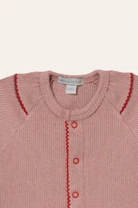 Macacão Canelado Babadinho Rose