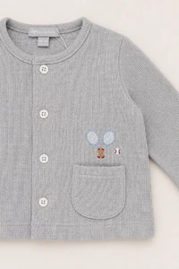 Conjunto Bolsinho Tricotil Cinza Mescla
