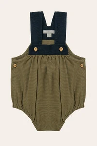 Jardineira Guga Sarja Verde Musgo Marinho