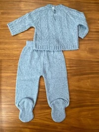 Conjunto Trancoso Lã Azul Claro