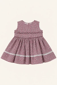 Vestido Anna Xadrezinho Vinho