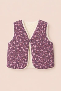 Colete Veludinho Floral Dream Colorido com Vinho