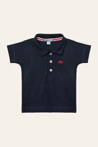 Camiseta Polo Piquet Manga Curta Azul Marinho