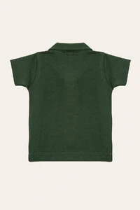 Camiseta Polo Piquet Manga Curta Verde Musgo