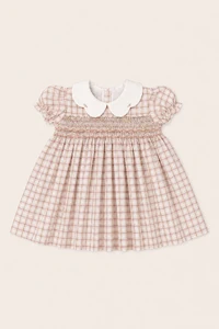 Vestido Carola Xadrez Rosa