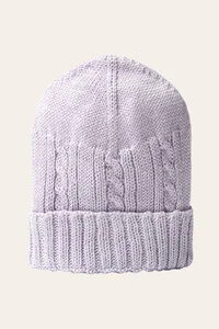 Kit Gorro e Luva Tricot Lilás