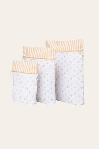 Kit Saquinho Limão Off White Mostarda