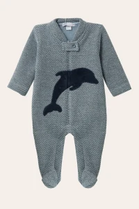 Macacão Tweed Golfinho Azul Mescla