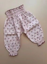 Calça Gaze Cereja Rosa Vinho